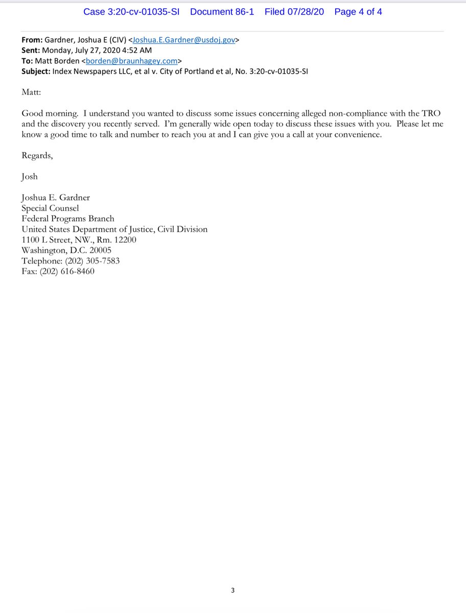 Exhibit to Matthew Borden Declaration - this is the email string to Federal Defendants specifically at DOJ... https://drive.google.com/file/d/1xwYlEiBY8yLTfs3yFgNbJ4W8W2DqSTDX/view?usp=drivesdk