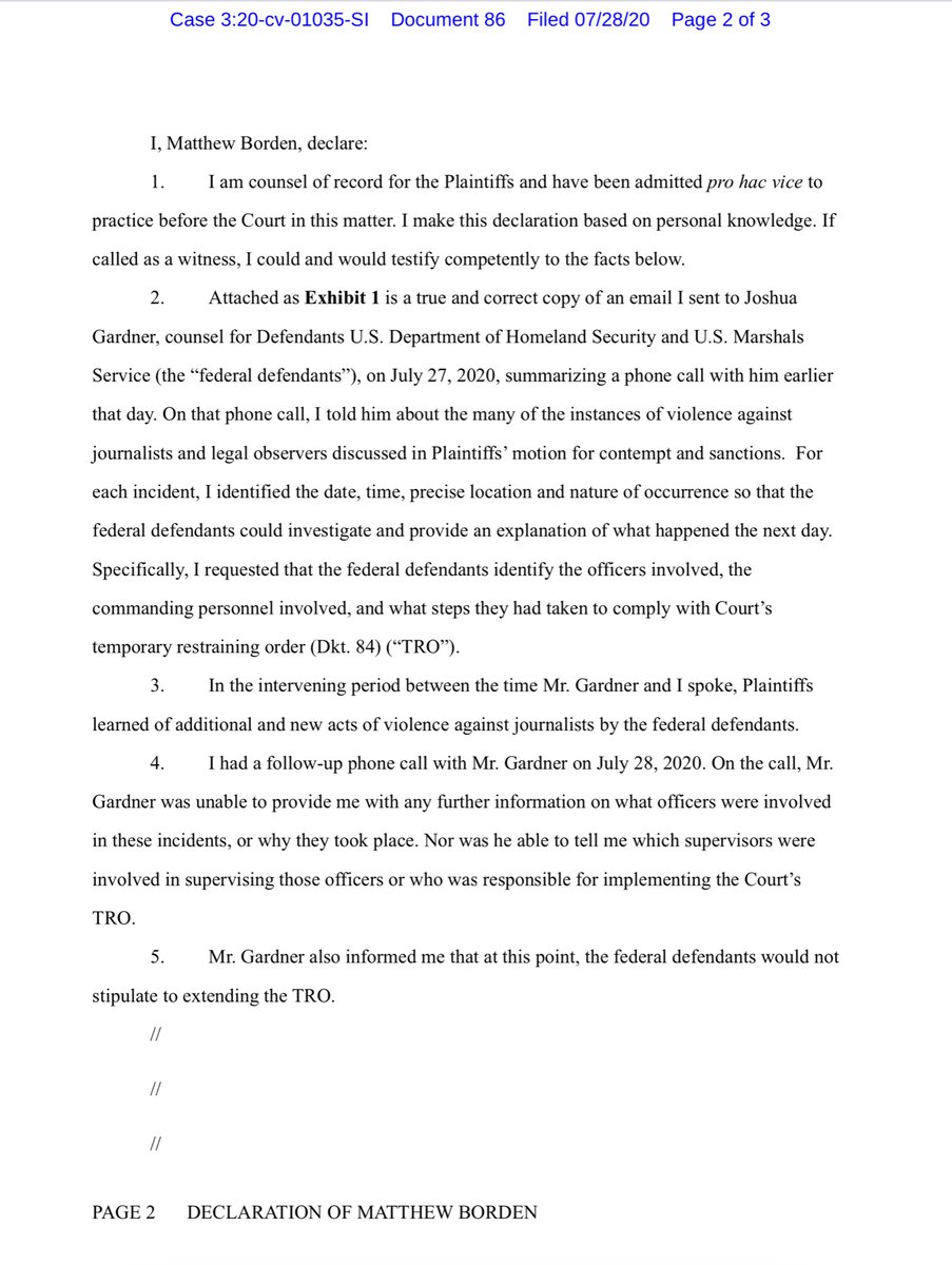 “Declaration of Matthew Borden in Support of Motion for Imposition of Sanctions and Finding of Contempt Against Defendants...”See recent docket report(this is a 2 for 1 - TRUST me read the exhibit, next tweet)ECF https://ecf.ord.uscourts.gov/doc1/15107618075Public Drive https://drive.google.com/file/d/1EXqttskInnGagpgEll5zg1YIkQWZ9ZUv/view?usp=drivesdk