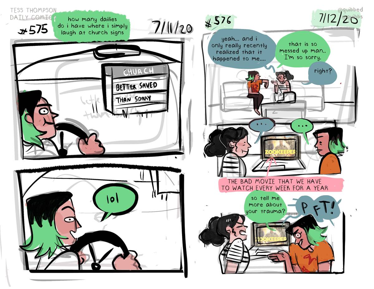 DAILIES!!!!! this is the most polished that my daily comics about my daily life will EVER be. idk why i went nuts but here you go... you can read all #582 of them right here!
https://t.co/Z5RDjqIh0U