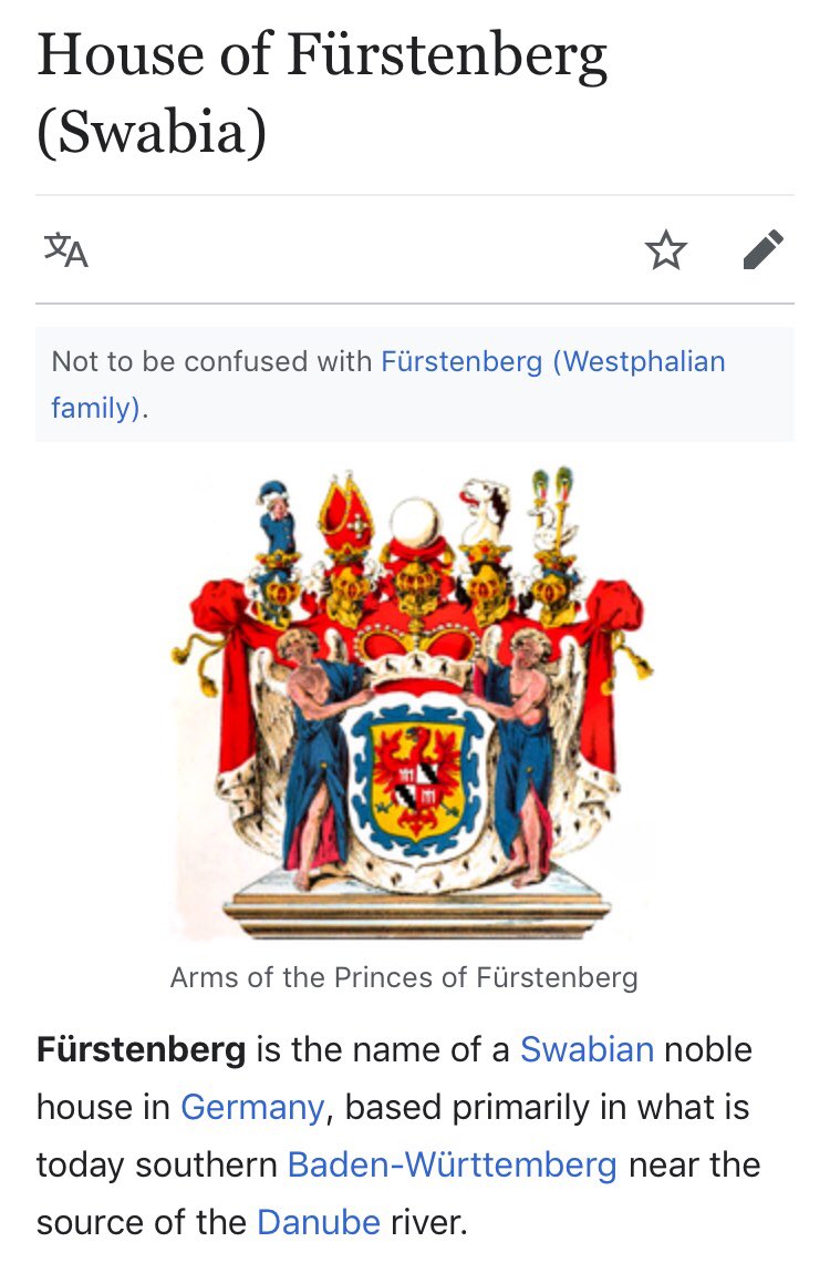 71/ DVF (pt 3)...this barely scrapes a point that deserves it’s own digMarried to German nobility with family members spread far & widePoliticiansA CardinalFashion/modelingMusicUN|CEFOdd that she’d marry into a family that worked for the monstersEnd of DVF; onward