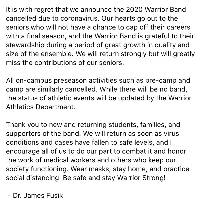 An announcement from our very own Dr. Fusik: