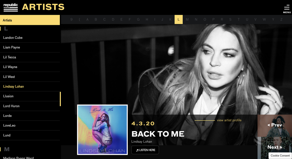 lavitalohan's tweet photo. Lindsay is now featured on the official Casablanca and Republic Records websites. Let's hope the new album is coming very soon! 💿🎶 https://t.co/gjxEE0V6lm
