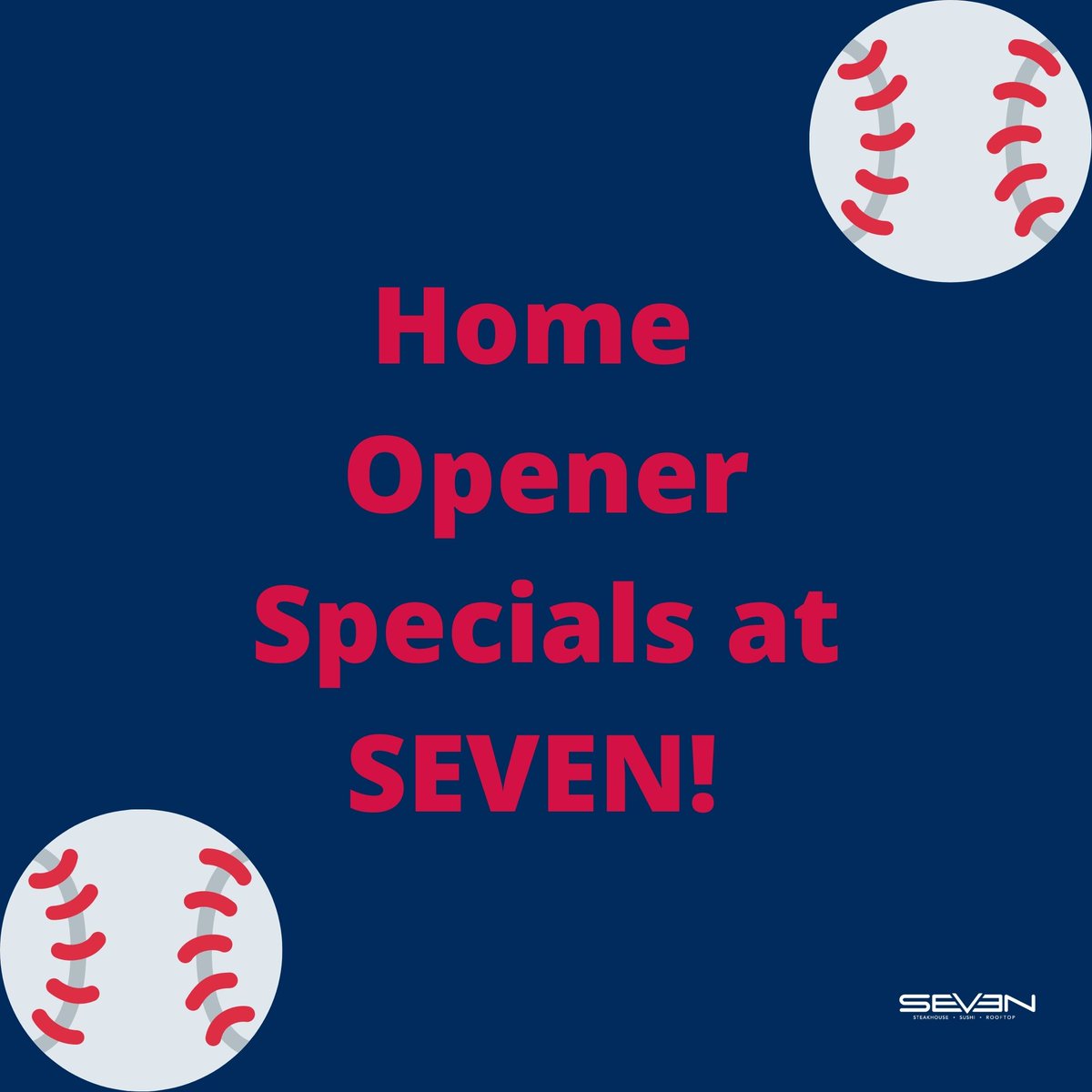 SEVENMPLS's tweet photo. SEVEN #twinshomeopener specials! Come watch the game on our widescreen TVs and check out our amazing specials: 

“Beer Buddies”- Romeo &amp; Juliet Cigar and Beer
“Simply Romance”- Romeo &amp; Juliet Cigar and Wine
“M&amp;M”- Macanudo Cigar and Myers's Rum
$20 each (cigar and drink combo) https://t.co/veL85zG01Q
