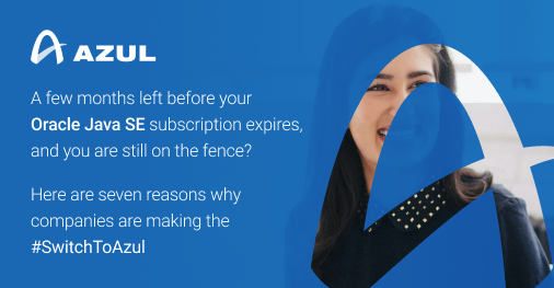 AzulSystems's tweet image. Join the hundreds of 😊 customers who have made the #SwitchToAzul bit.ly/39A8KX3 #Java #OpenJDK