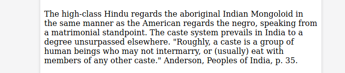 but, before he gets there, his argument includes this really racist bit: