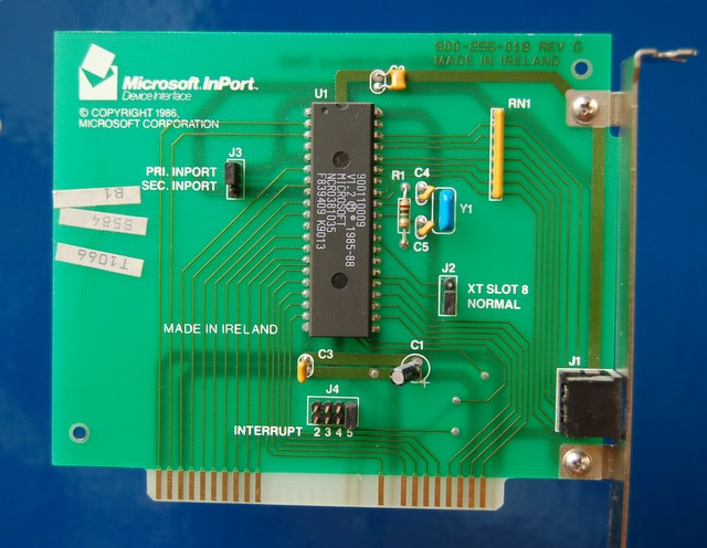 So there were two ways to add a mouse to your PC before there was ever a Mouse Port.One way was the Bus Mouse.This is where you have an ISA card that implements most of the mouse inside the computer, and it hooks up with a proprietary interface to a proprietary mouse.