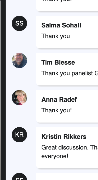 chem_tweets's tweet photo. You know that the panel was well received when you have over 200 participants who stay through the panel and afterwards. Look at the thankyous :). Great job @john_tyler08 @TeachGulati @MrsJHolman #NSTA @STEM20 #NSTASTEM20 @NatGeoEducation https://t.co/DypFkg2ImV