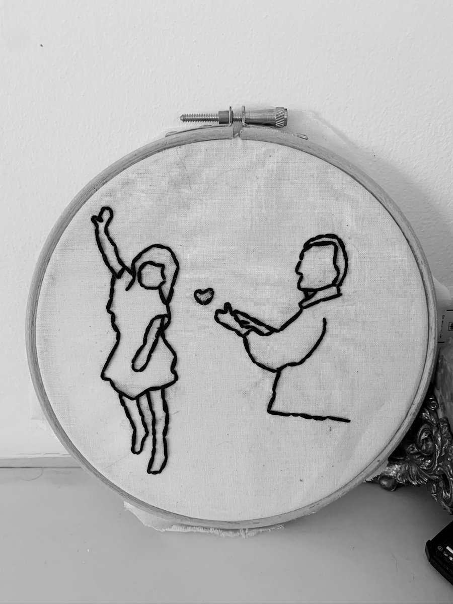 Huge shoutout to my bestie  @srlmw for the entire inspiration of my tattoo, where soon after the passing of my grandad she hand made me a embroidery of him and me