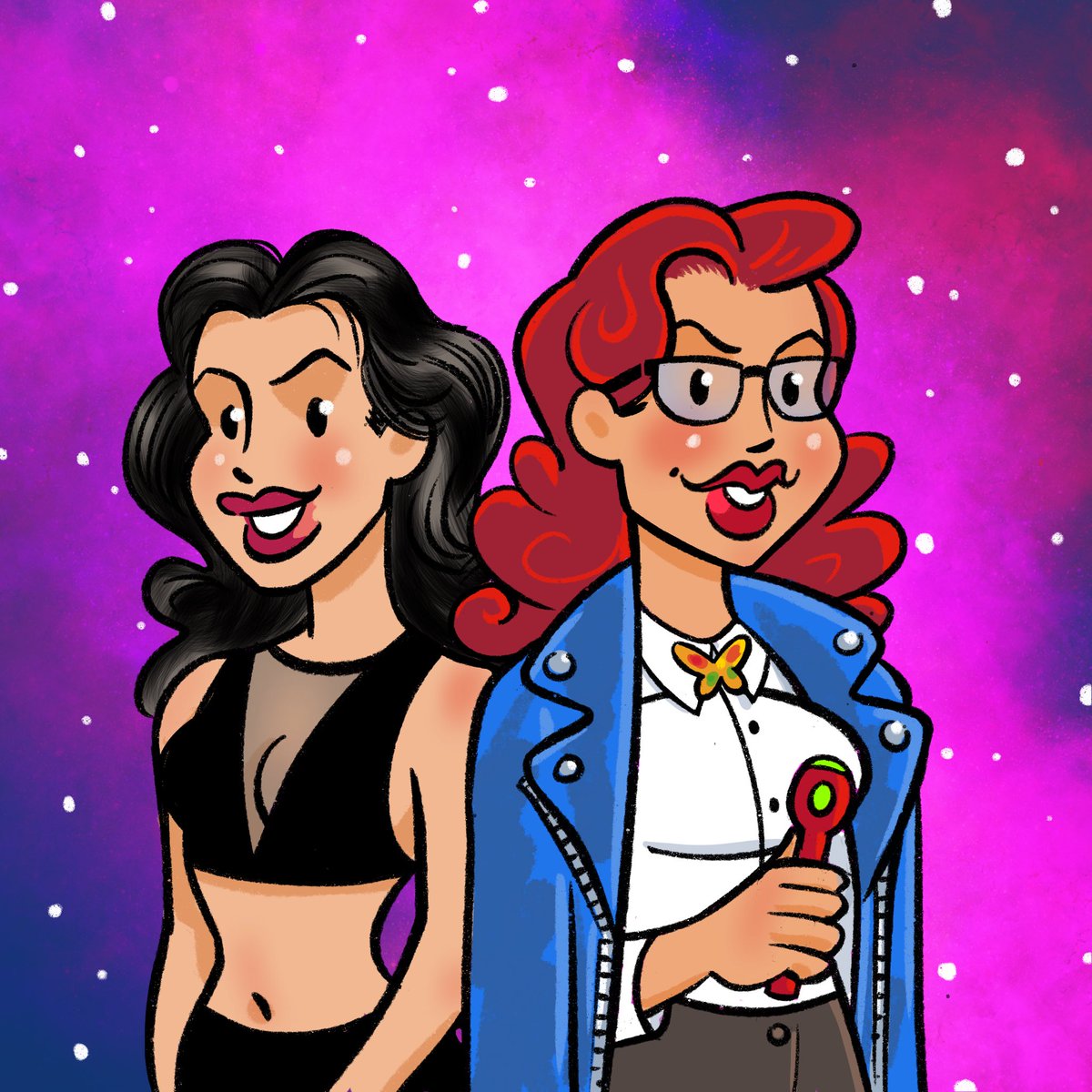 DocMoran70's tweet photo. Space Portraits: Professor Whom Day! The Sixth Professor as portrayed by @TheDesignerGeek with Tinder date @BootsPuss 
⚡️#SpacePortraits #OuterSpaceComic #professorwhom #doctorwho who? https://t.co/VfVf9ro25d https://t.co/Mxn8SeENmd