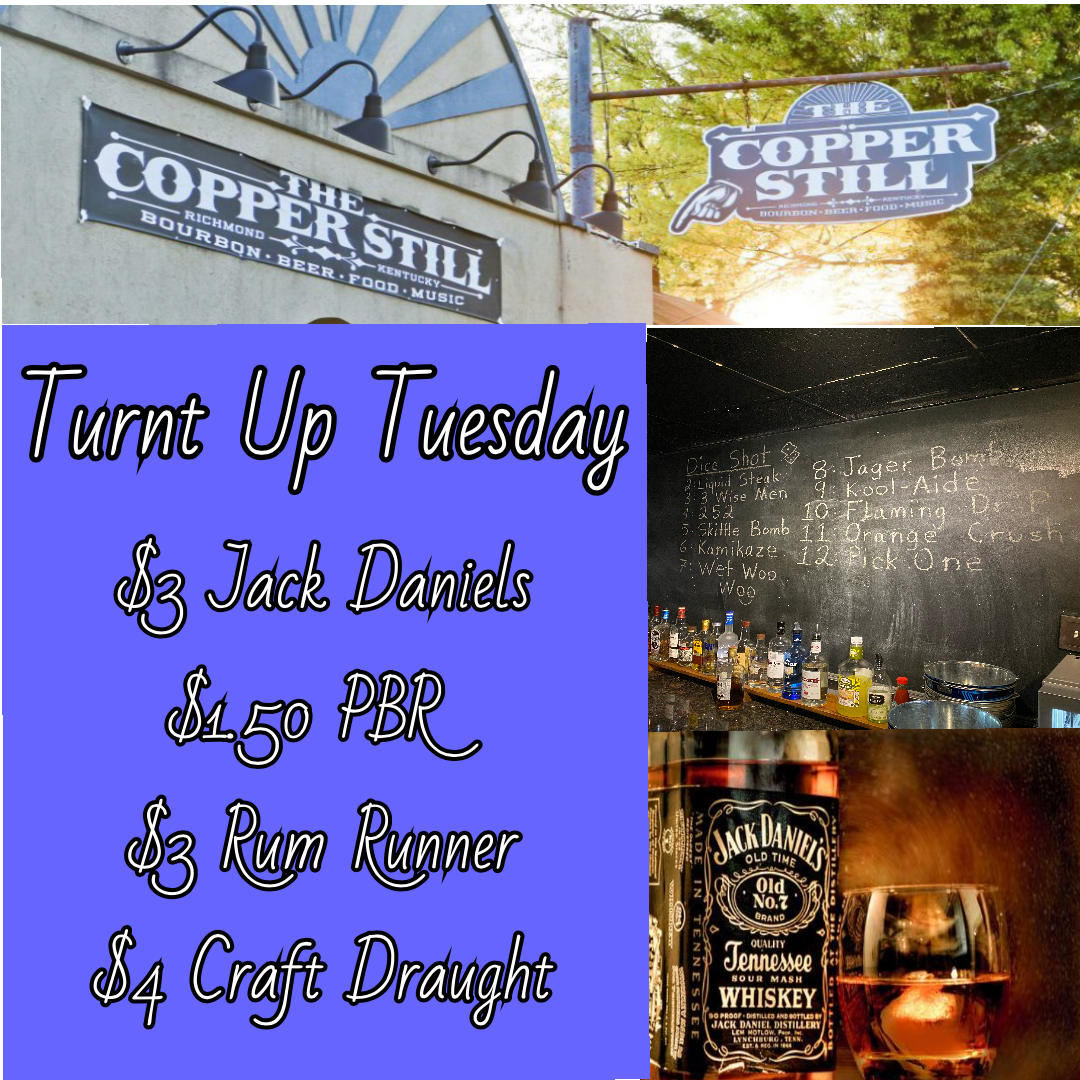 We will have new regulations starting today at The Copper Still. Seating will now be restaurant style and food orders will be required. Unfortunately our pool tables will be unavailable until further notice. #TheCopperStill #TurntUpTuesday