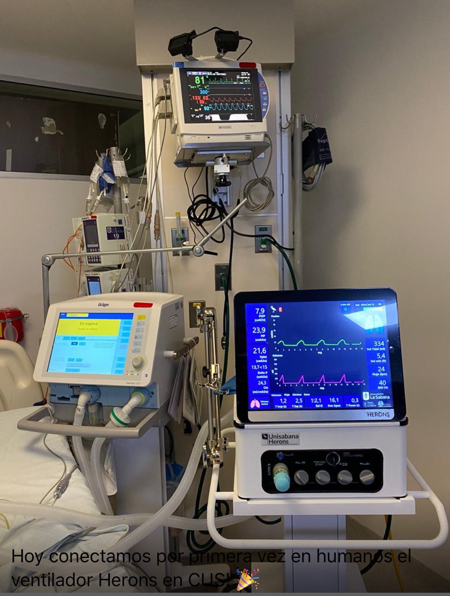 EvidenciaTer's tweet photo. Ventilalador Herons de @unisabana @USingenieria @MedicinaSabana y @ClinicaUsabana en nuestra Clínica Universidad de La Sabana. Ser Sabana vale la pena. Esperamos muchos pacientes tratados del #Covid_19 con Herons🙏🙏🙏 https://t.co/OKj2lx86ps