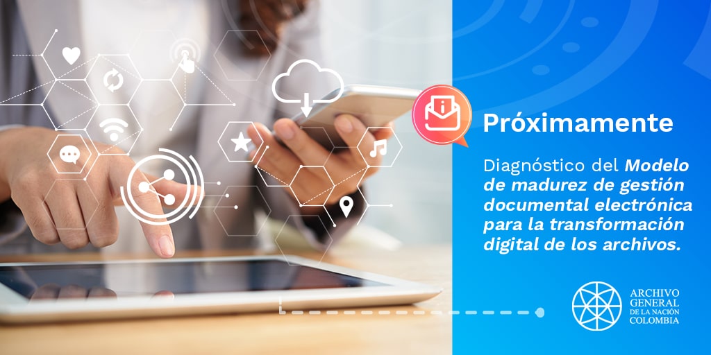 ArchivoGeneral's tweet photo. El #AGN inicia la estructuración de un #ModeloDeMadurez dirigido al reconocimiento de la gestión documental como fuente esencial para impulsar la transformación digital en las entidades públicas.Trabajamos por la modernización de los archivos en Colombia👉https://t.co/qSBzCKe12m https://t.co/TGotrR3T7J