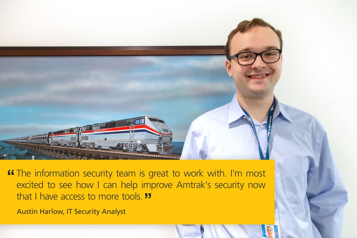 AmtrakStudents's tweet photo. What are Amtrak's newest employees excited about? Former interns that have joined the team full time share their hopes for the future at America's Railroad. #InternWeek #TeamAmtrak https://t.co/gjxN0y9J20