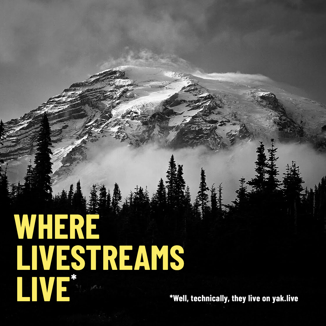 yak_live's tweet photo. Where do your livestreams live? 

#yaklive #livestream #homeoflivestreams https://t.co/ZYjMXRbSJ0