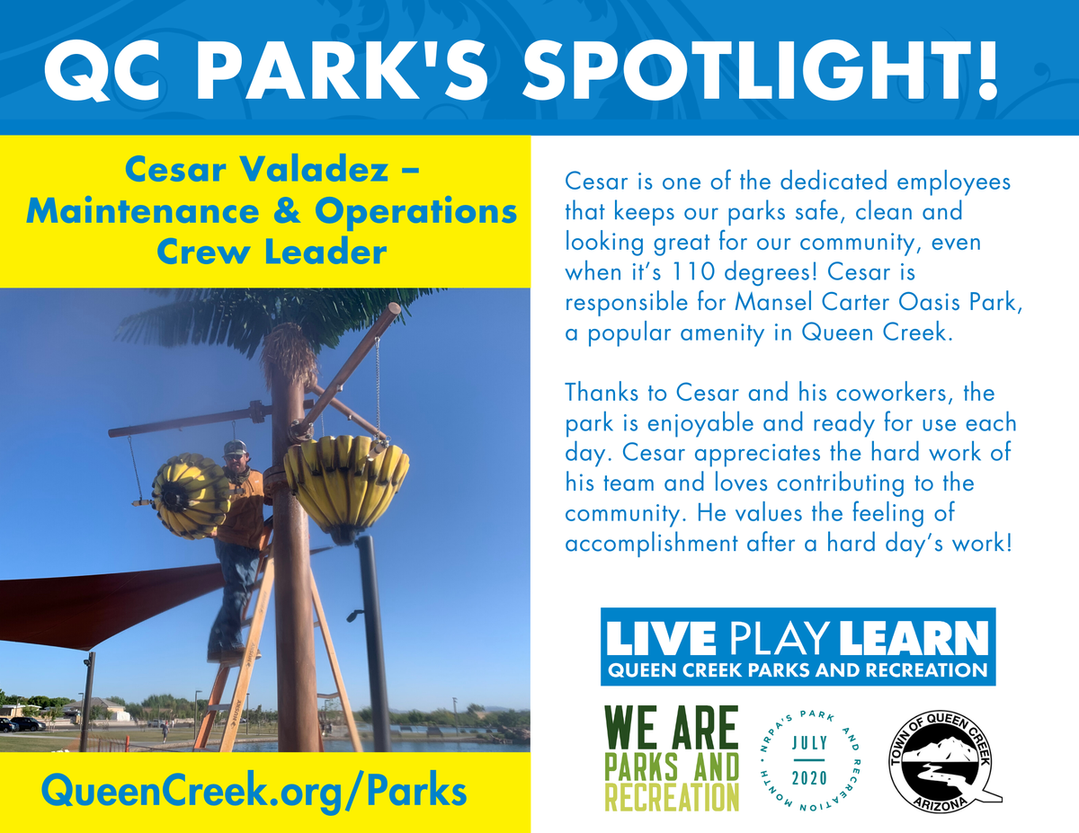 TownofQC's tweet photo. Hey QC! Meet Cesar π
He is one of the hard working Maintenance & Operations Crew Leaders. Please join us in thanking Cesar for all that he does to keep our Town operating smoothly! π
We are parks & recreation!
@NRPA_news
#ParksAndRec #LoveTheQC #LivePlayLearn https://t.co/5f72gQQNmd