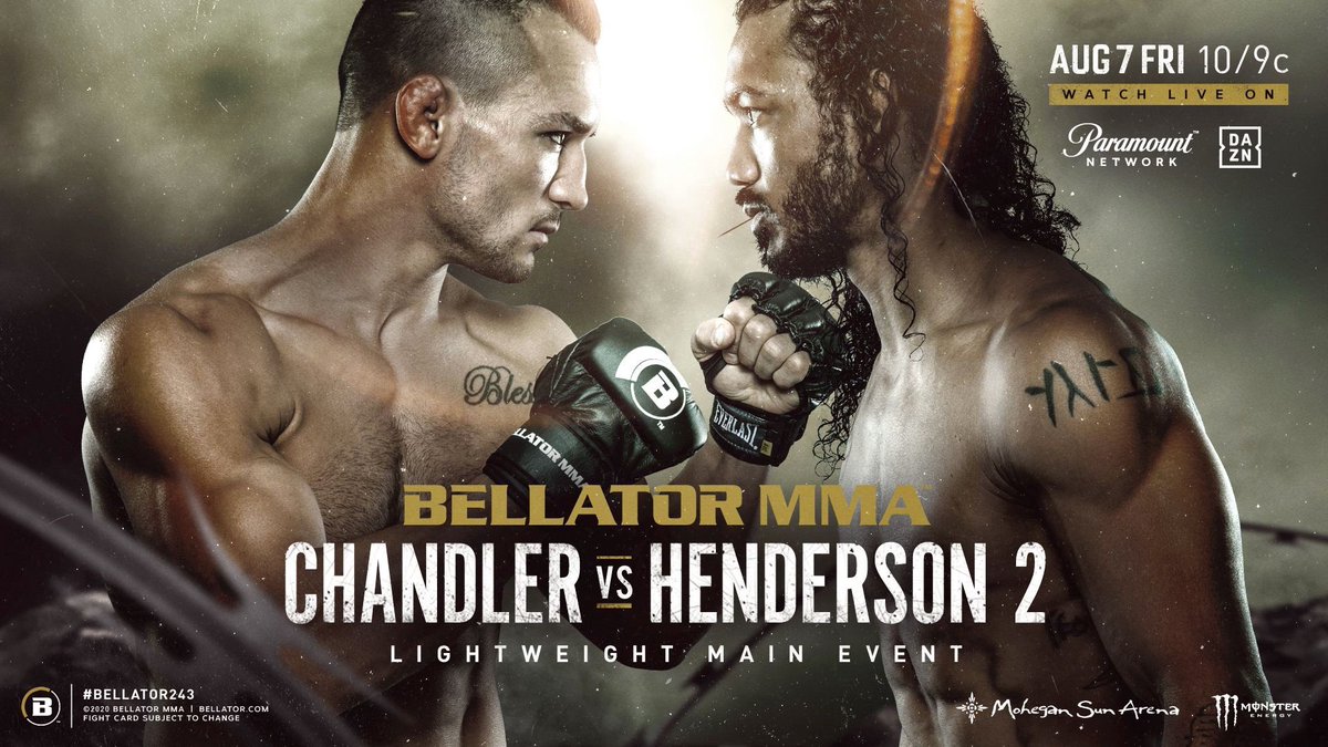 ScottCoker's tweet photo. Next Friday’s #Bellator243 Main Card https://t.co/0l5Lc4mGOP
