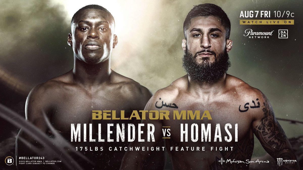 ScottCoker's tweet photo. Next Friday’s #Bellator243 Main Card https://t.co/0l5Lc4mGOP