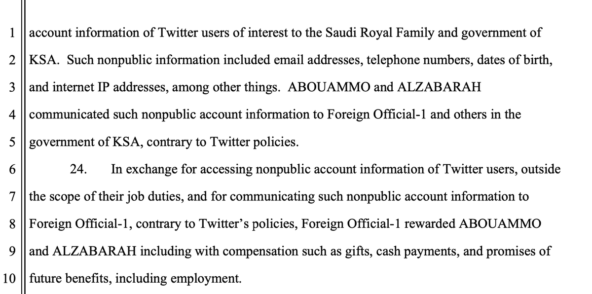 Things I wouldn't want to directly give to Saudi intelligence without, y'know, a heads-up.