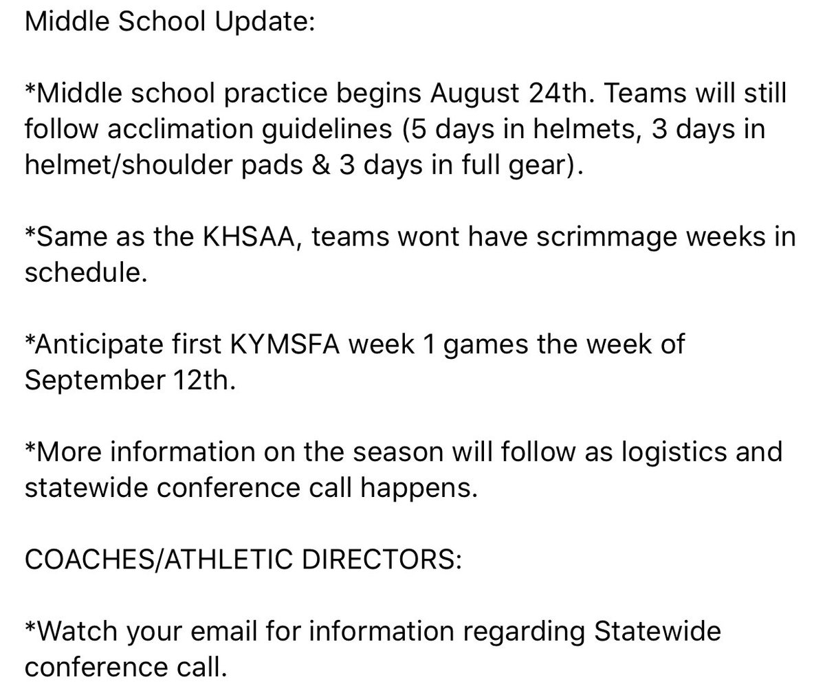 OfficialKYMSFA's tweet photo. Update from board conference call: https://t.co/8Ix03Bh6Et