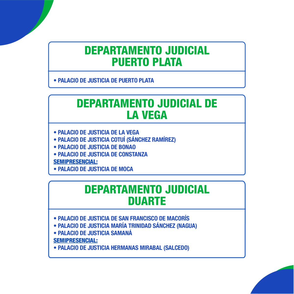 PoderJudicialRD's tweet photo. Recuerde que durante la Fase Avanzada la virtualidad se mantiene como la vía de acceso principal al Servicio Judicial. Acceda a  https://t.co/7PKOjGsdEH para agendar su cita y asistir a las sedes habilitadas en esta Fase Avanzada. 

#PoderJudicialRD https://t.co/IdO9jnAbW6