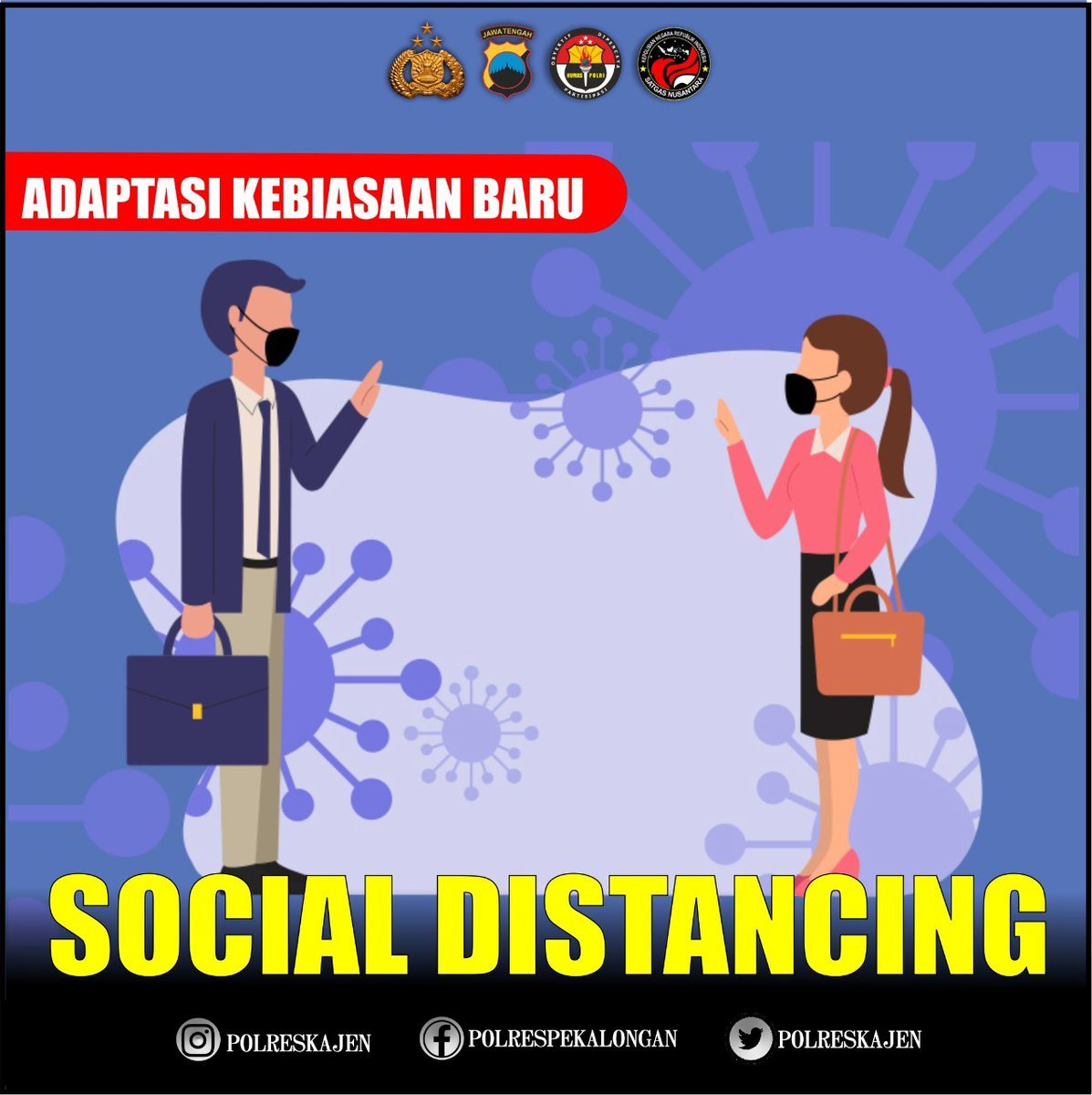 PolsekPaningga3's tweet photo. Tetap jaga jarak (sosial distancing) saat pelaksanaan adaptasi kebiasaan baru.

#Adaptasikebiasaanbaru
#Patuhiprotokolercovid19 https://t.co/sDR4FeVx8B
