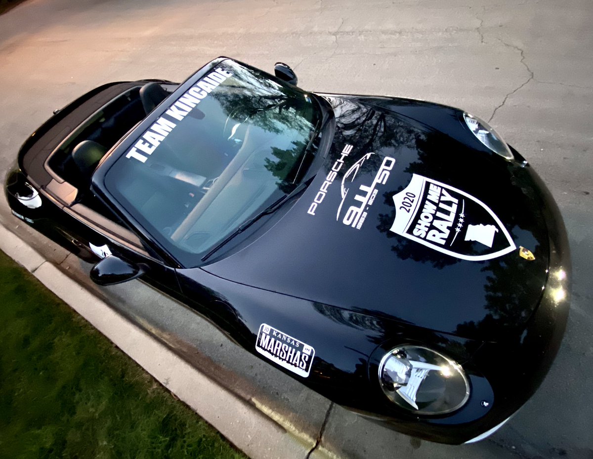 jasoncupp's tweet photo. The Porsche has its livery on it for Thursday’s #ShowMeRally - ready to be with my Audi friends and meet new car and driving enthusiasts on our Rally north to Minneapolis and Wisconsin Thursday morning through Sunday! https://t.co/bdzbX2QUpx