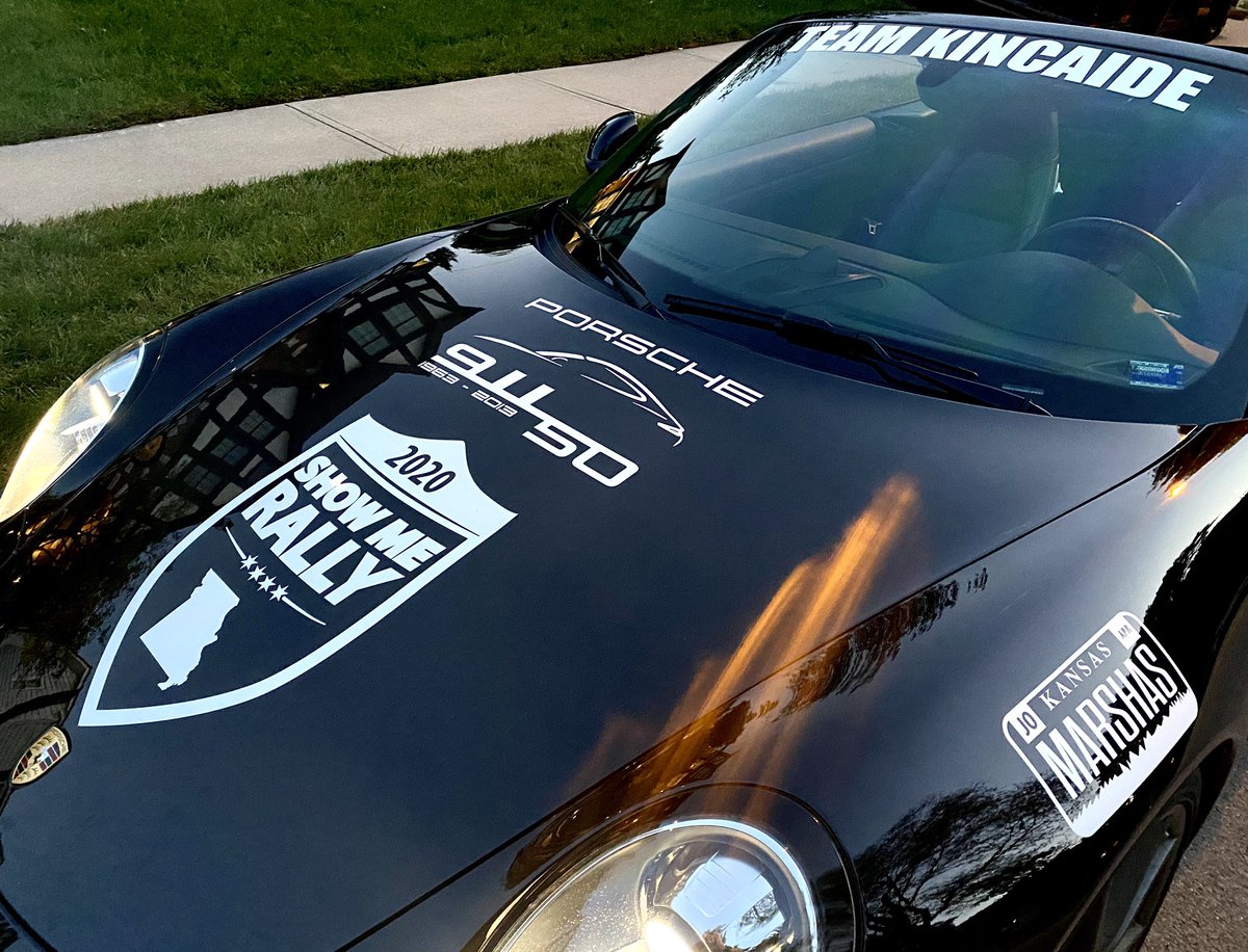 jasoncupp's tweet photo. The Porsche has its livery on it for Thursday’s #ShowMeRally - ready to be with my Audi friends and meet new car and driving enthusiasts on our Rally north to Minneapolis and Wisconsin Thursday morning through Sunday! https://t.co/bdzbX2QUpx