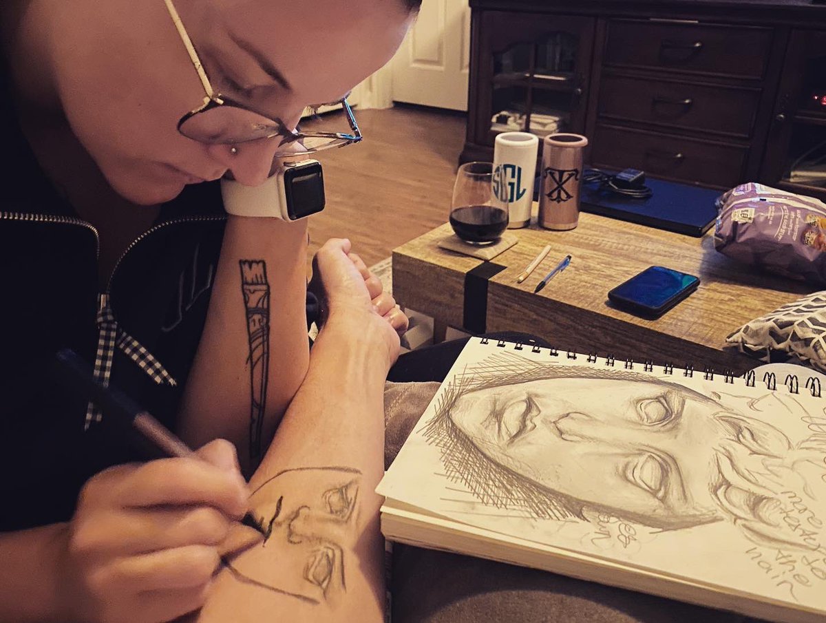 GilliamArtCPHS's tweet photo. Moving my sketches from my sketchbook to my canvas to practice. Learning a lot and seeing what I can and cannot do with the medium. So excited to start the final piece tomorrow. 🥰🥰🥰🥰 #artteachersofinstagram #artistsoninstagram #artteacher #artteacherlife @TWCP_ART https://t.co/AiRXQW3GGw