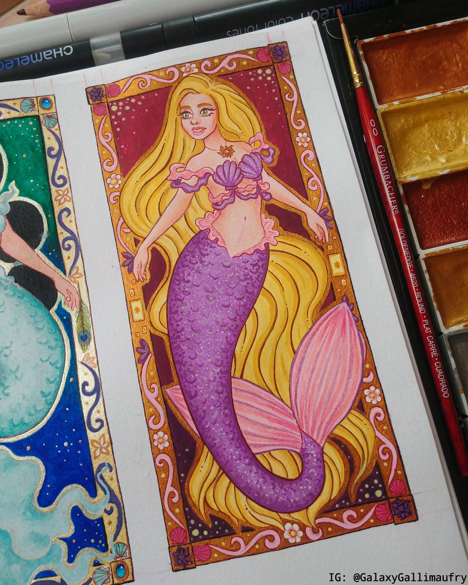 galaxygal_ds's tweet photo. Hello! My name is Danielle and some of my favorite things to paint/draw are galaxies and mermaids ✨💕 https://t.co/pfaKuAhCxw