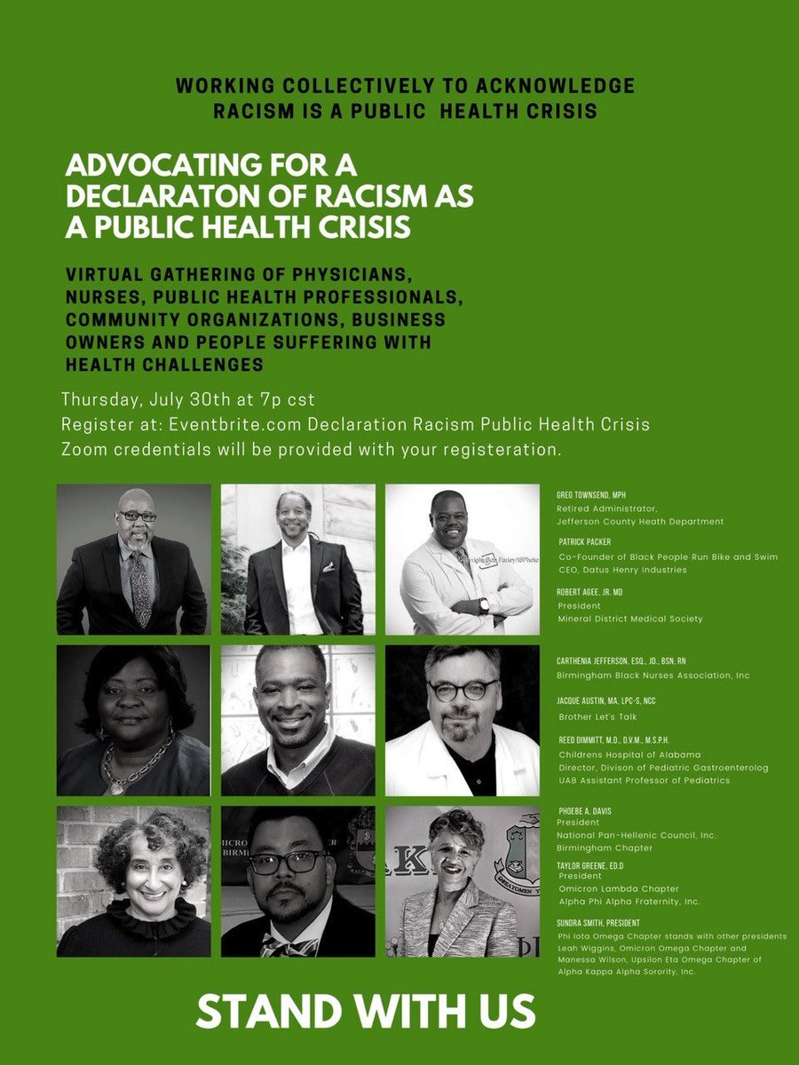 MDMSBham's tweet photo. Join us on Thursday, July 30th at 7pm as we support MDMS President, Robert Agee, Jr. MD, as he stands with our community in acknowledging #Racism as a #PublicHealth Crisis!
Follow the link below to register!
https://t.co/wYvbZQQcFc
#MDMSBham #BlackLivesMatter @NationalMedAssn https://t.co/bmueIMNlVX