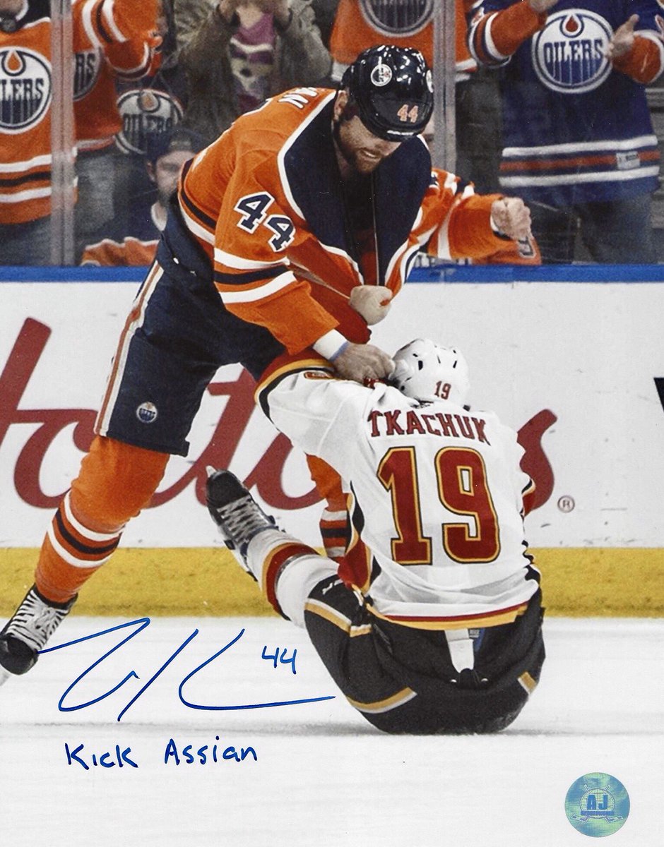 Just in time for playoff hockey neely signed Kassian products #oilers #kassian #letsgooilers