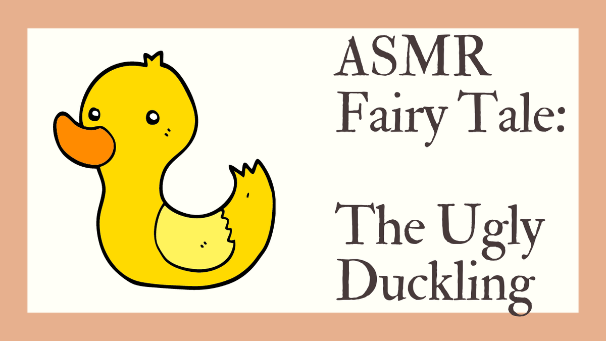AsmrClassics's tweet photo. ASMR Whispering of the Classic Fairy Tale - The Ugly Duckling

#bedtimestories #ASMR #storytime #storytelling #FairyTaleTuesday 

https://t.co/yUPSsWPHXN https://t.co/MDMyx5oHh0