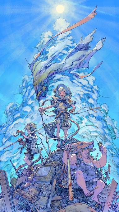 梅雨にうんざりする日が続いて夏がなかなか来ないので夏の暑さ感じる絵を再アップ。 