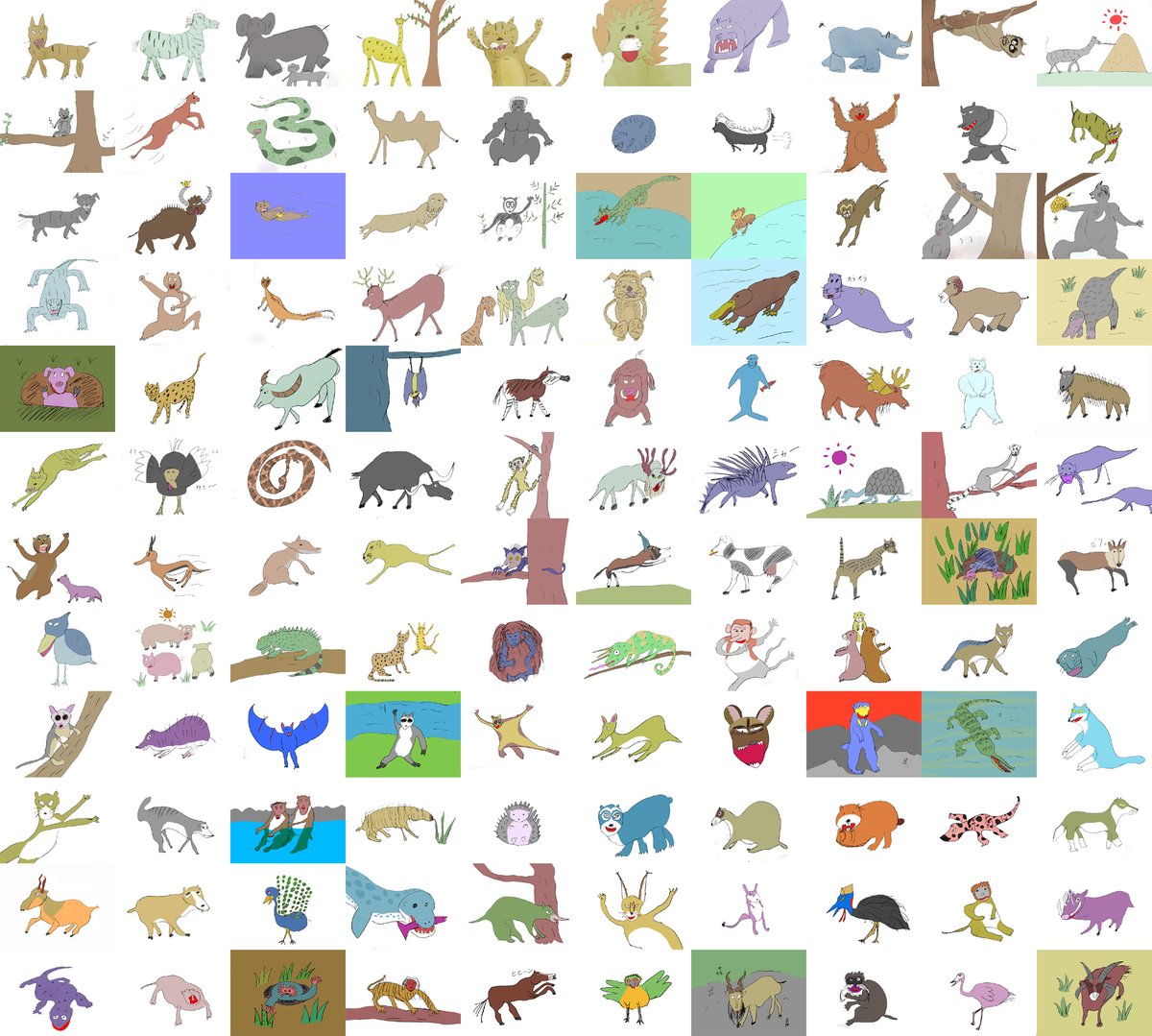 Kanekoワンダーどうぶつ園 A Twitter Hallo 園長だよ このイラスト動物園を見てくれた方 いいねくれた方 たまにコメントくれた方 皆様のおかげで 当初の目標の100種類を超える1種類を描く事ができました そこで今度 新しい動物園企画を始めていますのでお