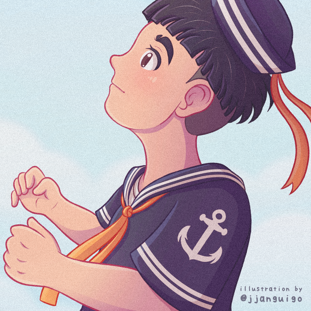 rascunhoguigo's tweet image. 🌊 Sosuke ~Gake no Ue no Ponyo~ 🌊

Aqui está minha ilustra pra #CollabGhibliBR! Desehei o Sosuke com alguns peixinhos dourados voando 💙 Foi muito divertido desenhar ele com a roupinha de marinheiro ✨

{ #sosuke #gakenouenoponyo #studioghibli #painttoolsai #jjanguigo }