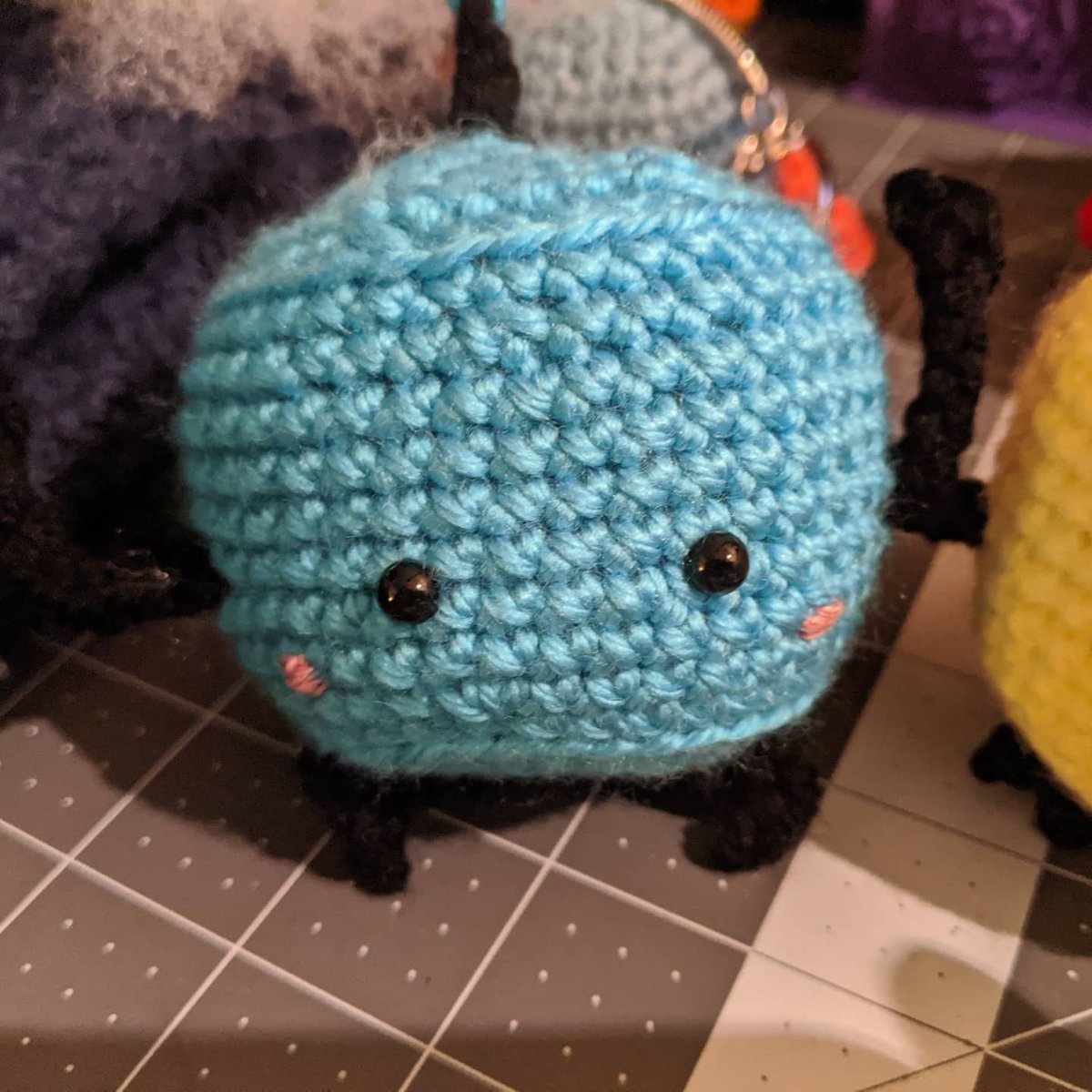 MdrnMakerNinja's tweet photo. Blue Junimo finished on stream today!! Now I have three. Pink and purple are definitely next! #crochet https://t.co/6xgzGCIjM2