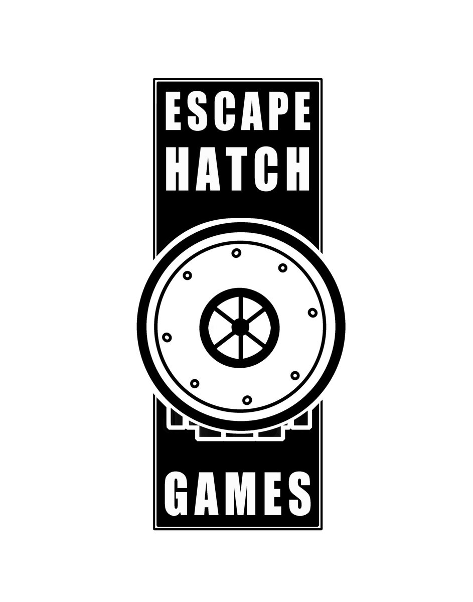 Did you know I was once co-owner of a company that made physical  #games? We were called Escape Hatch Games, and very few of you would have ever heard of it. It didn't last long because stuff is hard and having more than one full time job is hard and junk. Here's the logo: