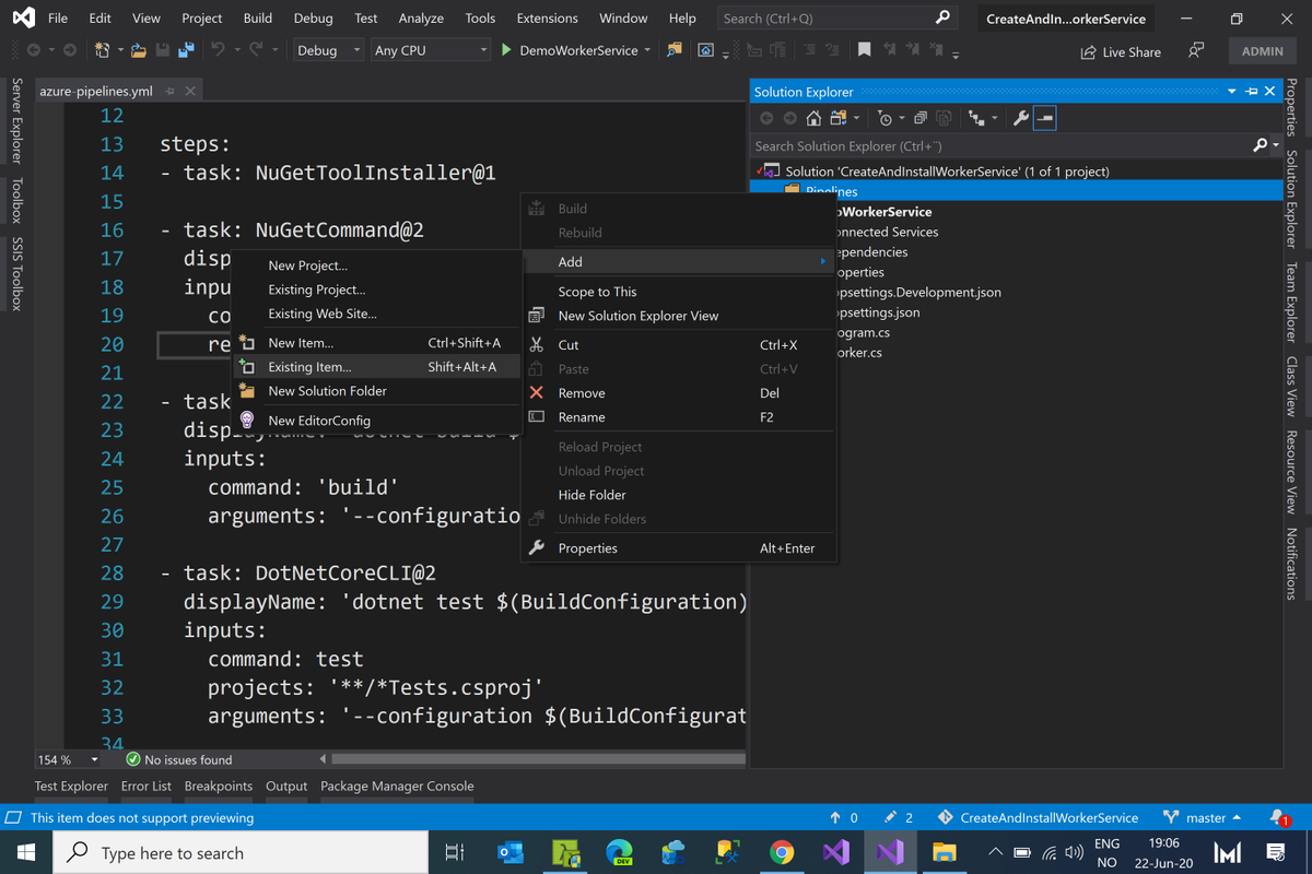 AzureDevOps's tweet photo. .@Sergey_Mig walks us through all the setup you'll need to get started with CI in Azure Pipelines.
1️⃣ Create Pipeline in Azure DevOps
2️⃣ Enable Continuous Integration
3️⃣ Publish Artifacts
Walkthrough it all here: https://t.co/fgfuAwJdrz
#azuredevops https://t.co/6vC6m7atW1