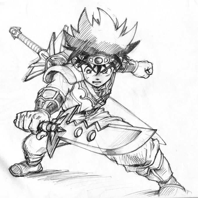 ドラゴンクエスト ダイの大冒険、勇者ダイです。今秋以降アニメ化、ゲーム化で往年のファンとしてはスゲー嬉しいス😭😭余りの嬉しさに模写したら筆圧高過ぎて紙破れたわ😅
#模写 #ドラゴンクエスト #ダイの大冒険 #勇者ダイ #大地斬
引用元:三条陸、稲田浩司/集英社、スクウェア・エニックス 