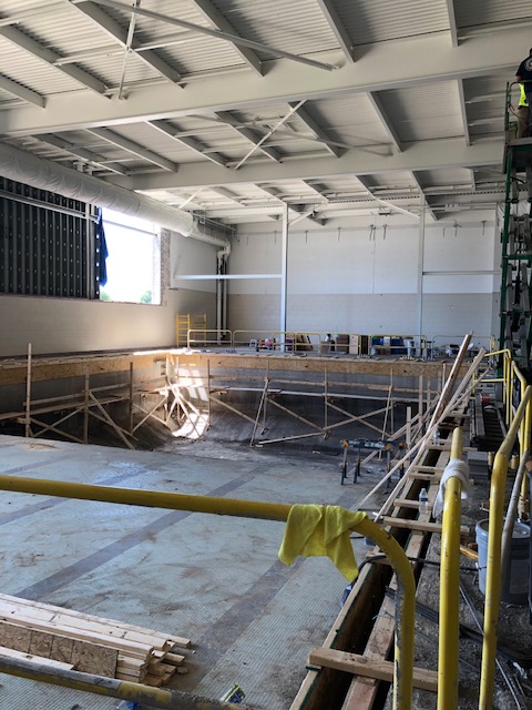 T2Designs's tweet image. Diving into a new design! Check out some #behindthescenes progress shots of Riverview Community School's pool renovation! 🏊

#t2designs #commercialinteriordesign