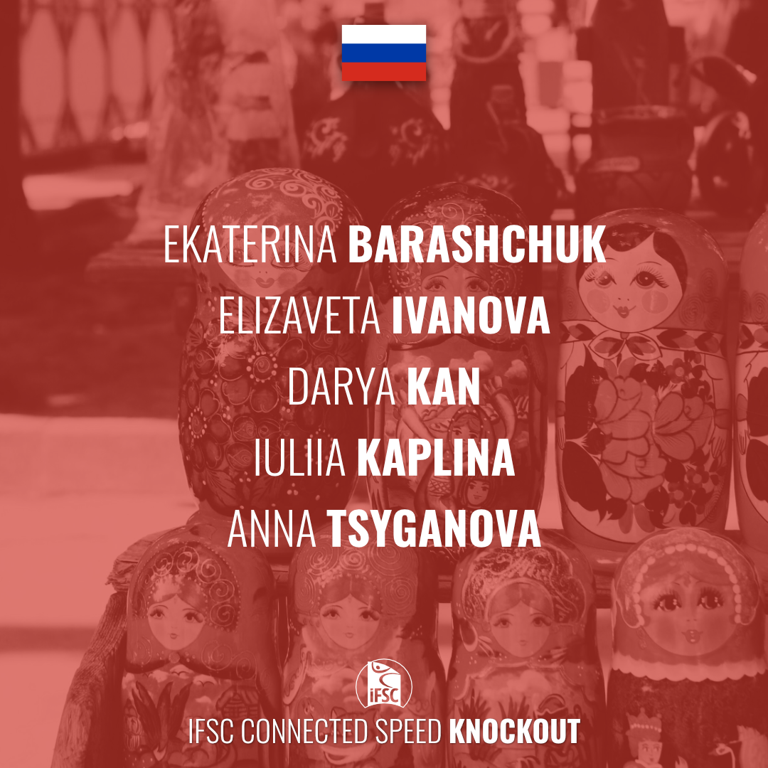 ifsclimbing's tweet image. Vladislav Deulin, Dmitrii Timofeev, Iuliia Kaplina and Anna Tsyganova 🇷🇺 headline the star-studded cast of Russian climbers competing in the IFSC Connected Speed Knockout. #IFSCSpeedKnockout