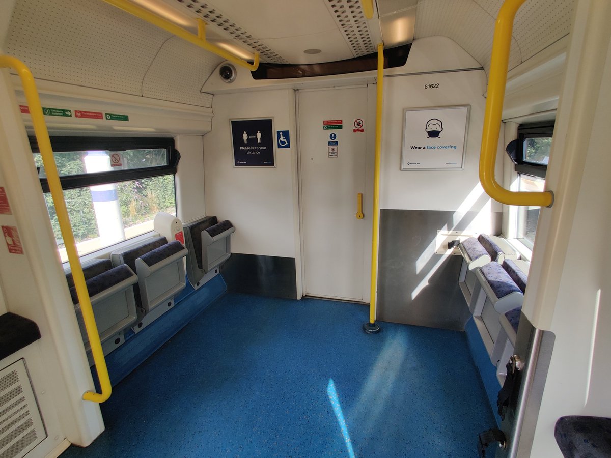 Looking inside, you are greeted with 6 fold down seats. The seats can be raised out of the way to allow space for multiple wheelchairs to utilize the space.