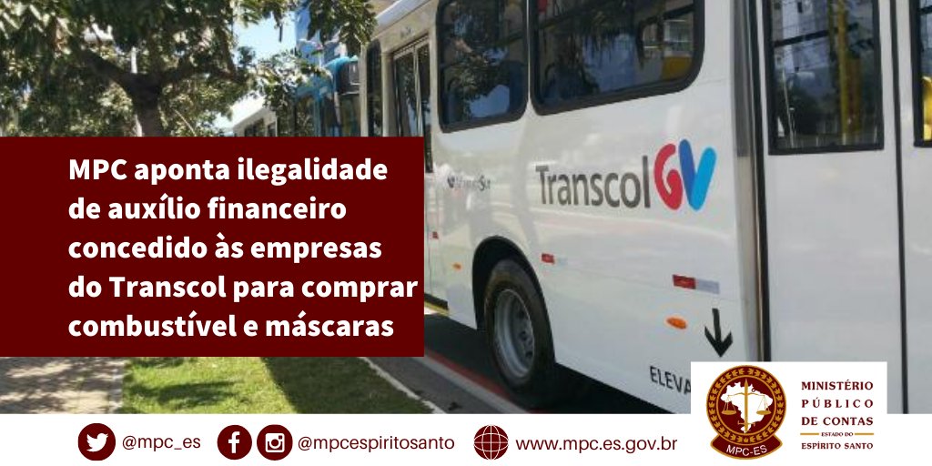 mpc_es's tweet photo. #Representacao
As compras de óleo diesel e de máscaras de tecido para as empresas que operam o sistema #Transcol não tinham previsão legal e orçamentária, foram realizadas sem licitação e já custaram mais de R$ 13 milhões aos cofres públicos.
📲 https://t.co/uE3Mz4dAIT
#mpces https://t.co/0tA0hMX1AN
