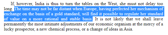 Also incredibly fascinating; Western central banks may have developed fiat currencies *specifically in response* to the threat of countries like India waking up to the inflation / money market game; if India started selling off gold, traditional gold notes would tank in value