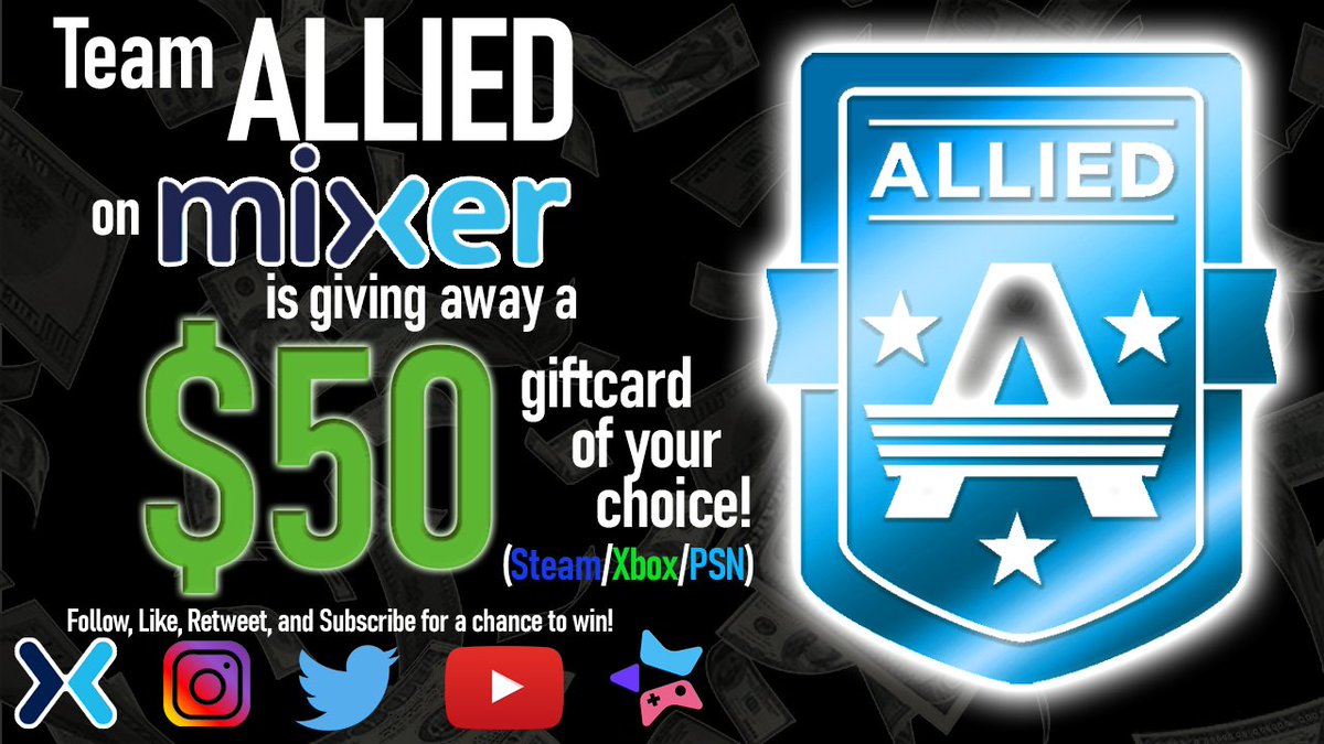MixerTeamAllied's tweet photo. Hey there, friends of ALLIED, we're doing another #GiftcardGiveaway on @PLAYRgg! 

Make sure to Follow for updates on the Team, then head over to the giveaway link below. Good luck!

https://t.co/E3iUeyhpht https://t.co/uIaIEurXZB https://t.co/metii1ZbH0