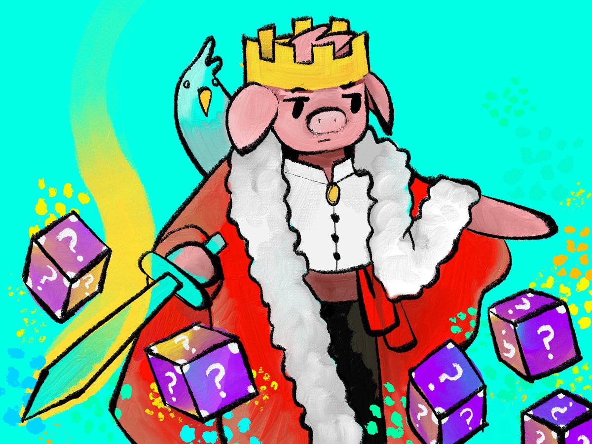 lunaspacedog's tweet photo. Lucky block king! @Technothepig #technofanart #mcultimate https://t.co/PnhzAOOURc