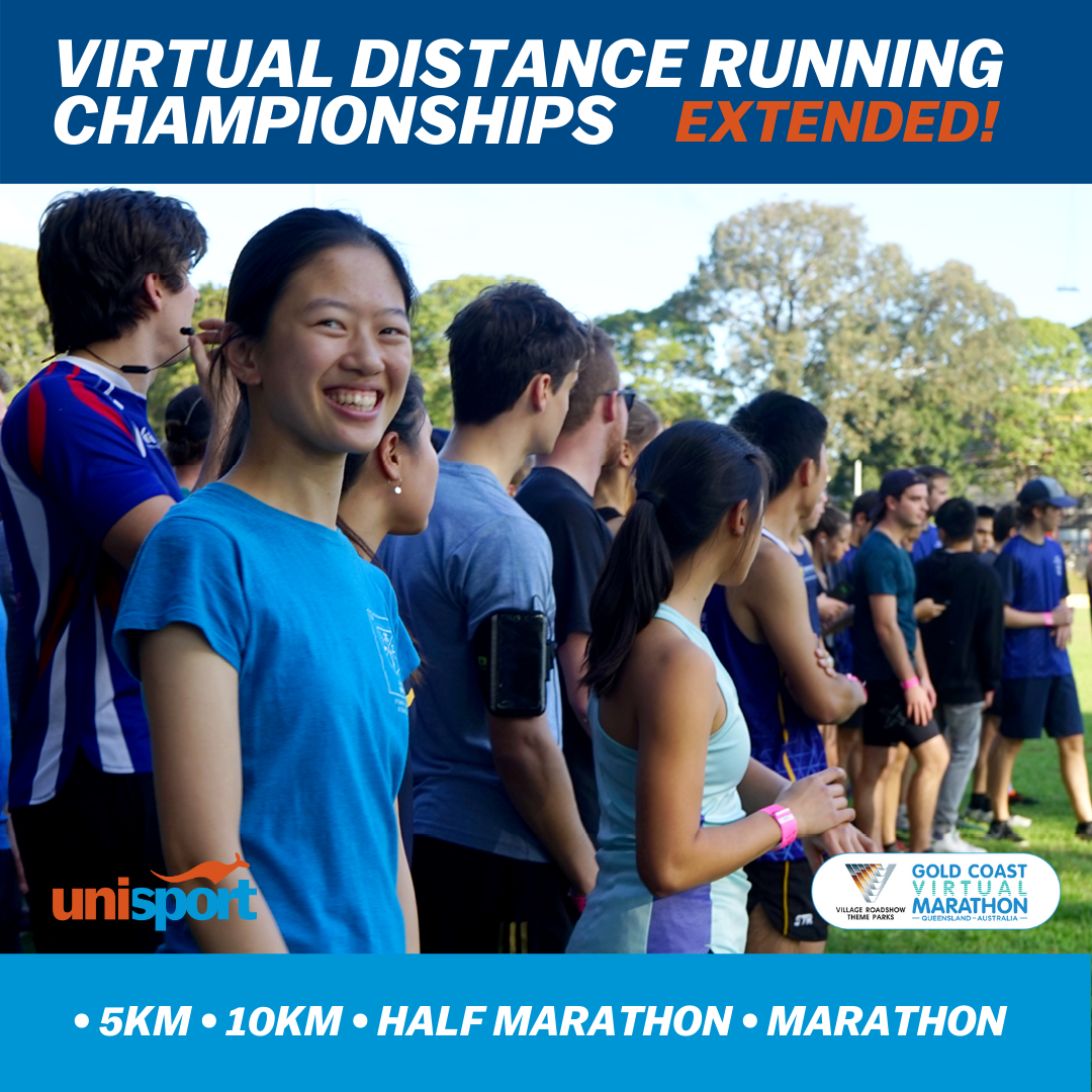 unisportAU's tweet photo. 📣 @GCMarathon have just extended the deadline for the Virtual Distance Running Championships!

You now have until 11:59pm Sunday 2 August (AEST) to log your runs and walks to earn points for your university!

Get to it !🏃‍♂️

More info: https://t.co/Ds59MuqbLT

#GCM20 #run https://t.co/3v3gRBJYqG