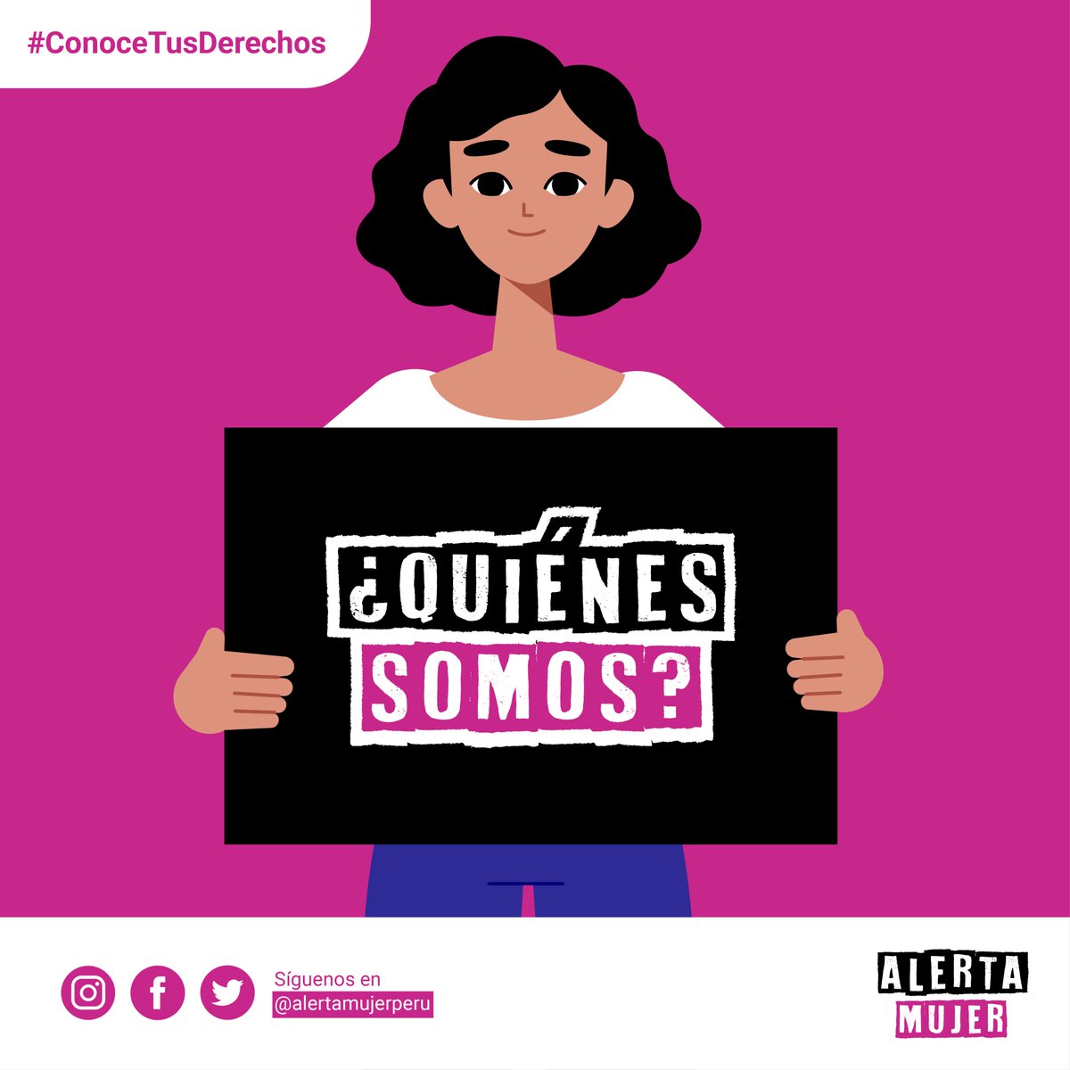 alertamujerperu's tweet photo. #AlertaMujer es una campaña social que te mantendrá al tanto acerca de todos tus derechos como mujer.
#ConoceTusDerechos
#MIMP #campaña #mujer #peru https://t.co/4HzPd5XVhE