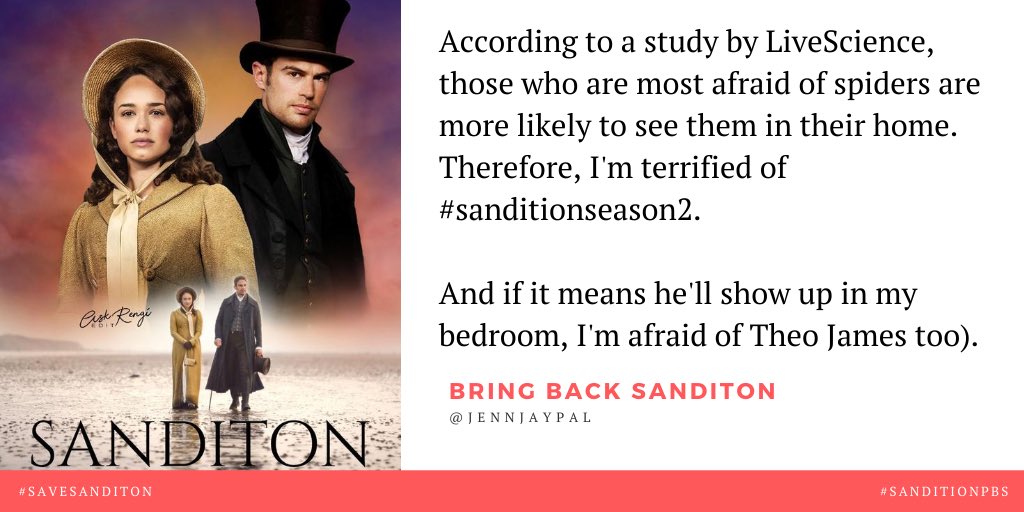 jennjaypal's tweet photo. It's #SanditionAtSeven! We're all afraid of @sanditon, right? And #TheoJames too! (GO WITH ME ON THIS...) we're terrified.
@masterpiecepbs 
@primevideouk 
@itv
@RedPlanetTV 
@SanditonSpecial 
#SanditonPBS
#sanditionseason2
#Sanditon
#SaveSanditon
#SanditonSquad 
@itvhub https://t.co/9xbe7sNEaH