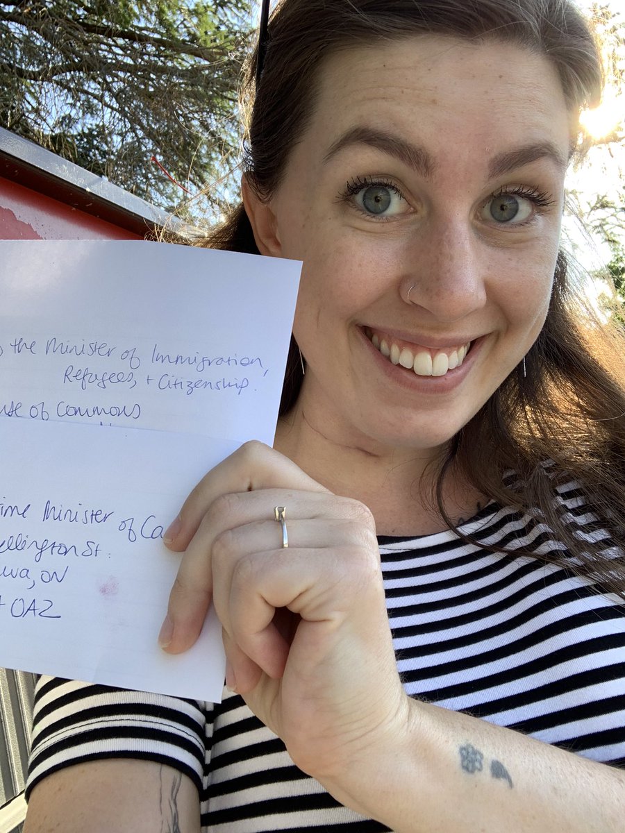 Letters today going out to <a href="/JustinTrudeau/">Justin Trudeau</a> and <a href="/marcomendicino/">Hon. Marco Mendicino</a> . Family reunification needs to be a priority. It’s been almost 6 months since I’ve seen my British fiancé. Him being by my side for my cancer treatment IS ESSENTIAL. #LoveIsNotTourism